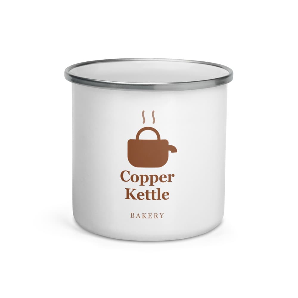Mugs: Enamel Mug, as listed by a shop on The Merch Counter